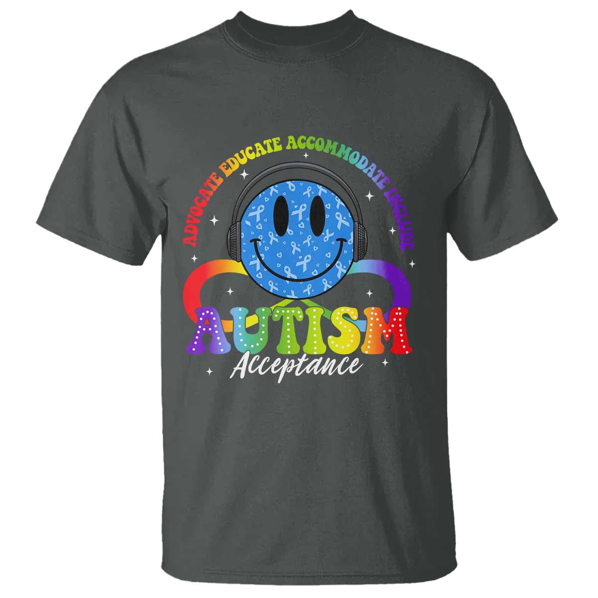 Autism Acceptance T Shirt Acceptance Special Education Teacher Kids TS14 Dark Heather Print Your Wear