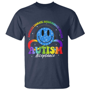 Autism Acceptance T Shirt Acceptance Special Education Teacher Kids TS14 Navy Print Your Wear