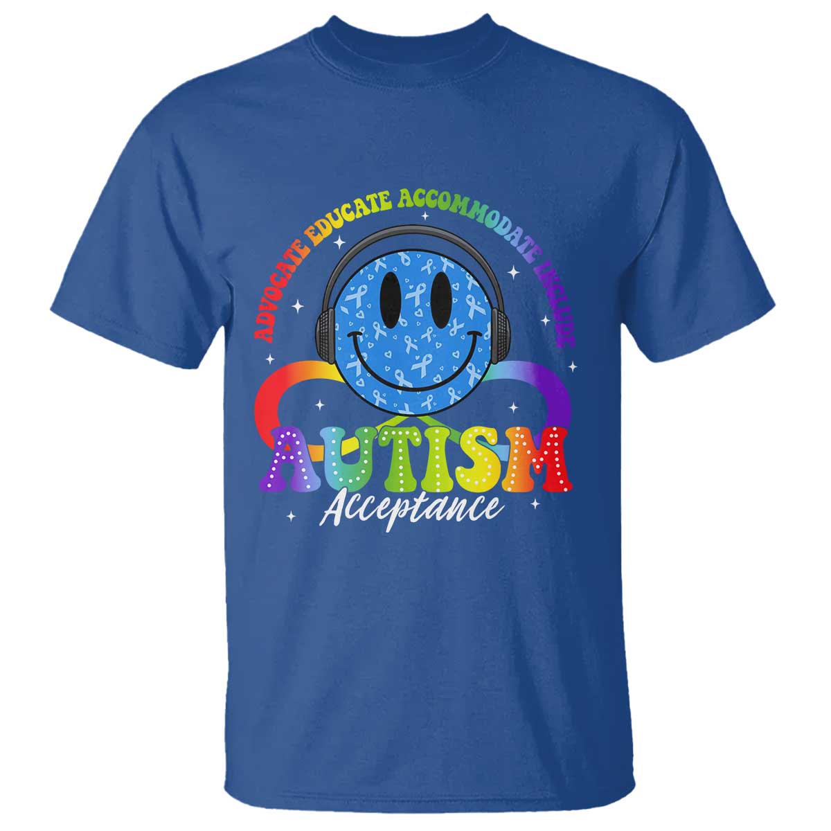 Autism Acceptance T Shirt Acceptance Special Education Teacher Kids TS14 Royal Blue Print Your Wear