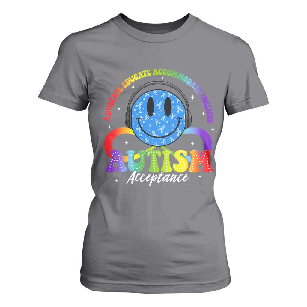 Autism Acceptance T Shirt For Women - Special Education Teacher Kids Neurodiversity Awareness TS14 Charcoal Print Your Wear