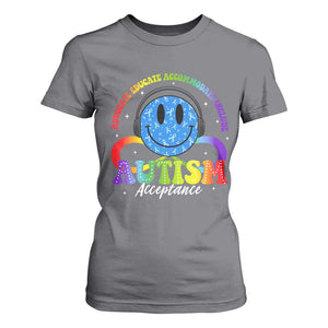 Autism Acceptance T Shirt For Women - Special Education Teacher Kids Neurodiversity Awareness TS14 Charcoal Print Your Wear