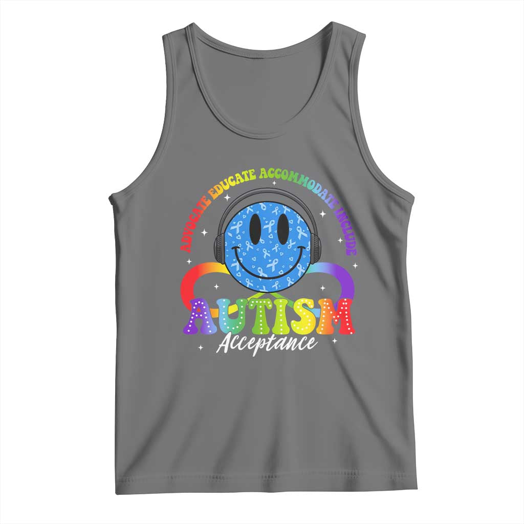 Autism Acceptance Tank Top Acceptance Special Education Teacher Kids TS14 Black Heather Print Your Wear