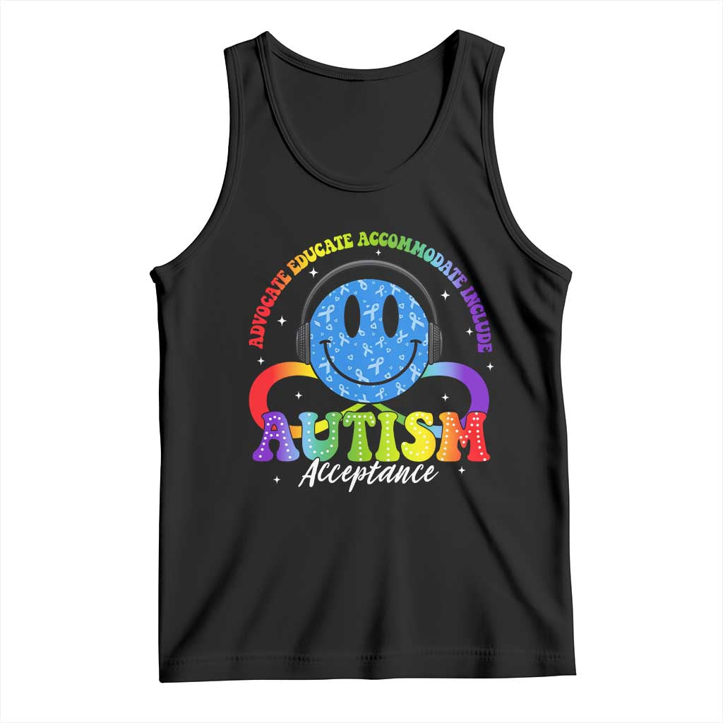 Autism Acceptance Tank Top Acceptance Special Education Teacher Kids TS14 Black Print Your Wear