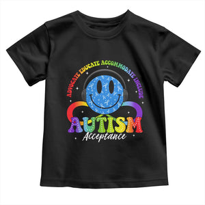 Autism Acceptance Toddler T Shirt Acceptance Special Education Teacher Kids TS14 Black Print Your Wear