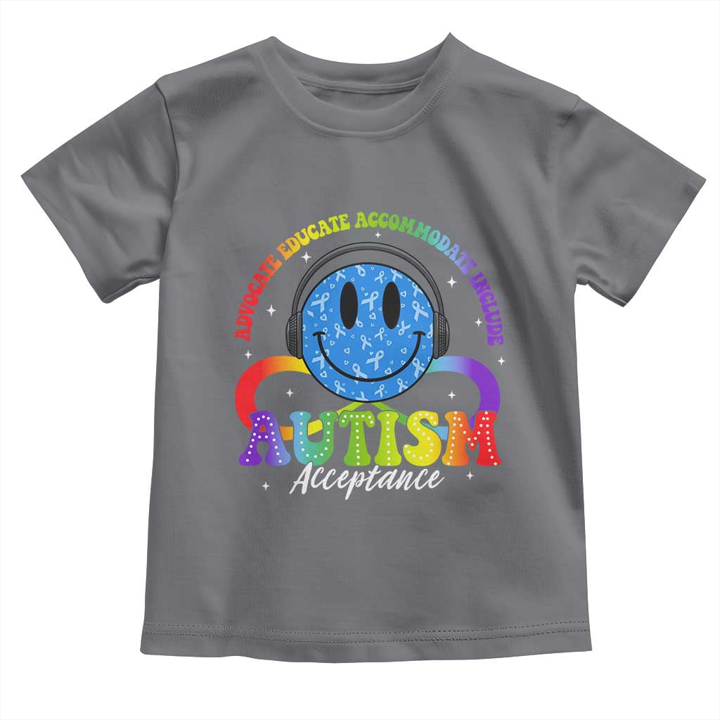 Autism Acceptance Toddler T Shirt Acceptance Special Education Teacher Kids TS14 Charcoal Print Your Wear
