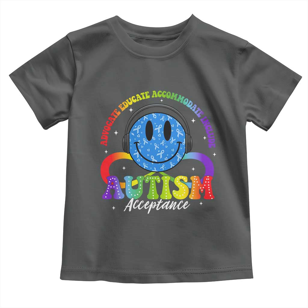 Autism Acceptance Toddler T Shirt Acceptance Special Education Teacher Kids TS14 Dark Heather Print Your Wear