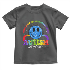 Autism Acceptance Toddler T Shirt Acceptance Special Education Teacher Kids TS14 Dark Heather Print Your Wear