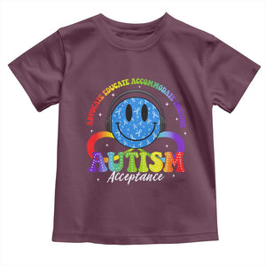 Autism Acceptance Toddler T Shirt Acceptance Special Education Teacher Kids TS14 Maroon Print Your Wear