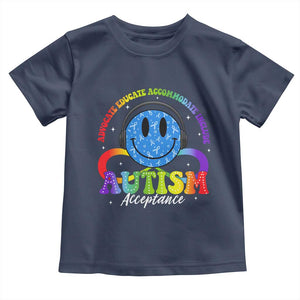 Autism Acceptance Toddler T Shirt Acceptance Special Education Teacher Kids TS14 Navy Print Your Wear