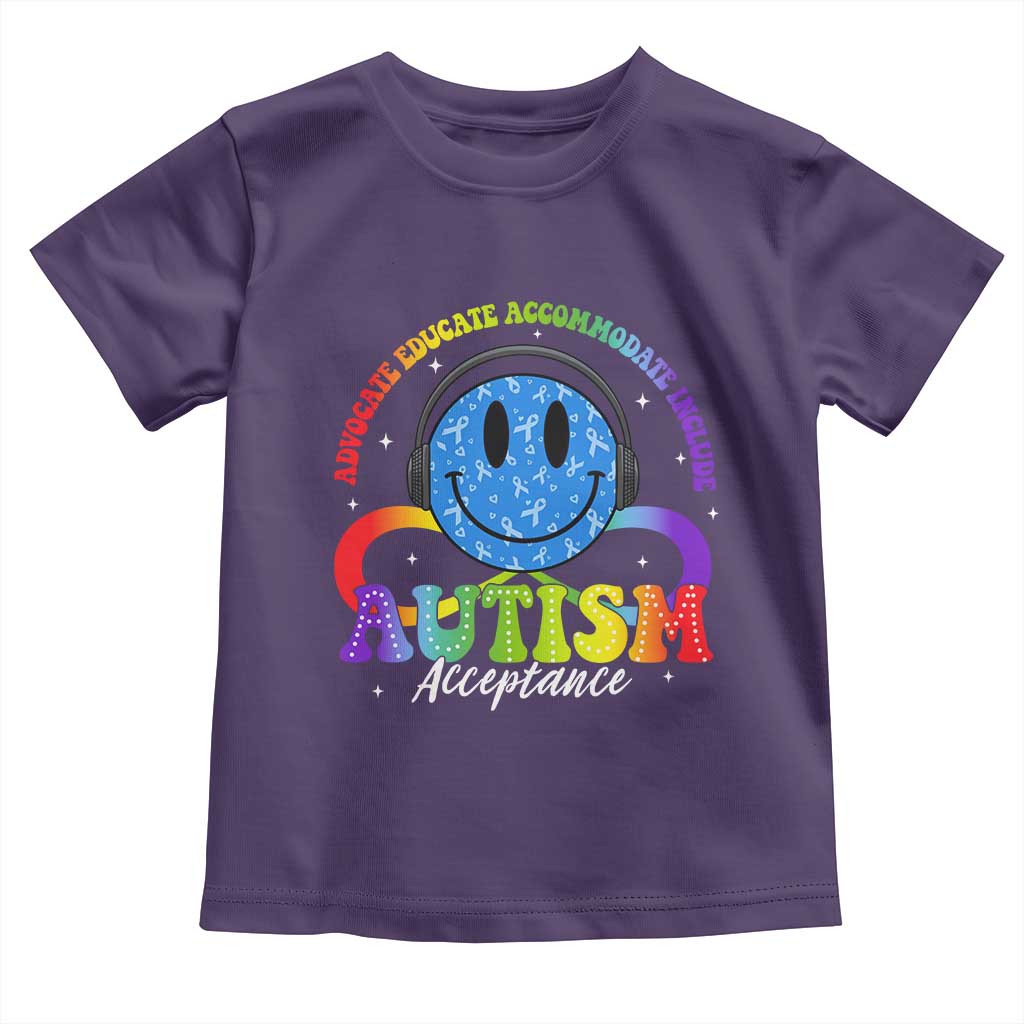 Autism Acceptance Toddler T Shirt Acceptance Special Education Teacher Kids TS14 Purple Print Your Wear