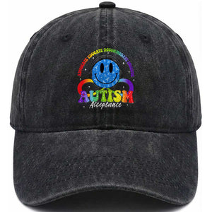 Autism Acceptance Washed Cotton Baseball Cap Acceptance Special Education Teacher Kids TS14 Print Your Wear
