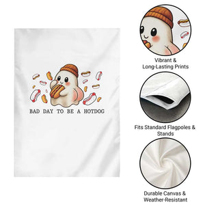 Funny Hot Dog Ghost Halloween Garden Flag Bad Day To Be A Hotdog TS14 Print Your Wear