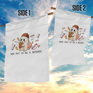 Funny Hot Dog Ghost Halloween Garden Flag Bad Day To Be A Hotdog TS14 Print Your Wear