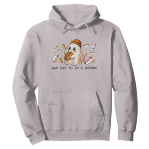 Funny Hot Dog Ghost Halloween Hoodie Bad Day To Be A Hotdog TS14 Ice Gray Print Your Wear