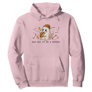 Funny Hot Dog Ghost Halloween Hoodie Bad Day To Be A Hotdog TS14 Light Pink Print Your Wear