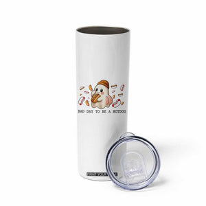 Funny Hot Dog Ghost Halloween Skinny Tumbler Bad Day To Be A Hotdog TS14 Print Your Wear