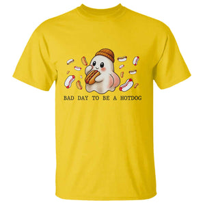 Funny Hot Dog Ghost Halloween T Shirt Bad Day To Be A Hotdog TS14 Daisy Print Your Wear