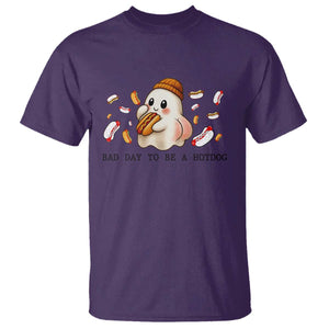 Funny Hot Dog Ghost Halloween T Shirt Bad Day To Be A Hotdog TS14 Purple Print Your Wear