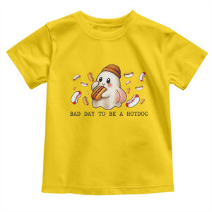 Funny Hot Dog Ghost Halloween Toddler T Shirt Bad Day To Be A Hotdog TS14 Daisy Print Your Wear