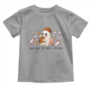 Funny Hot Dog Ghost Halloween Toddler T Shirt Bad Day To Be A Hotdog TS14 Sport Gray Print Your Wear