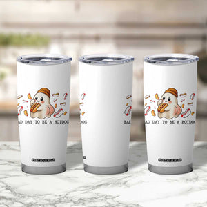 Funny Hot Dog Ghost Halloween Tumbler Cup Bad Day To Be A Hotdog TS14 Print Your Wear
