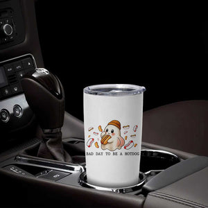 Funny Hot Dog Ghost Halloween Tumbler Cup Bad Day To Be A Hotdog TS14 Print Your Wear