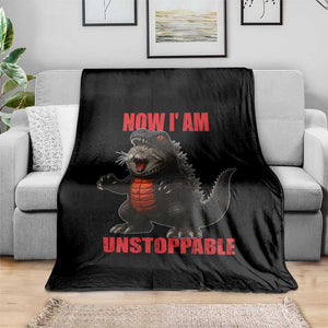 Now I Am Unstoppable Throw Blanket Funny Cat Japanese Anime Kawaii TS14 Print Your Wear