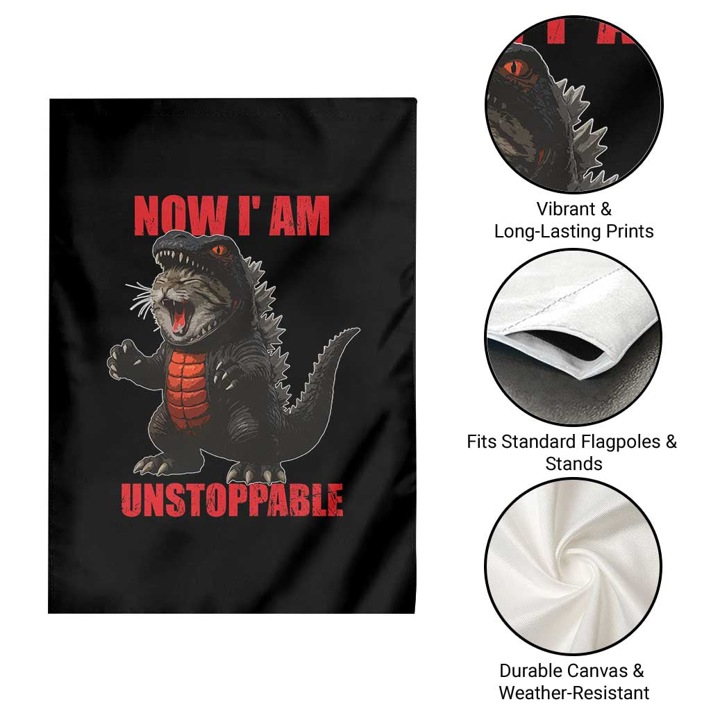 Now I Am Unstoppable Garden Flag Funny Cat Japanese Anime Kawaii TS14 Print Your Wear