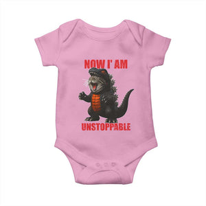 Now I Am Unstoppable Baby Onesie Funny Cat Japanese Anime Kawaii TS14 Light Pink Print Your Wear