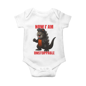 Now I Am Unstoppable Baby Onesie Funny Cat Japanese Anime Kawaii TS14 White Print Your Wear