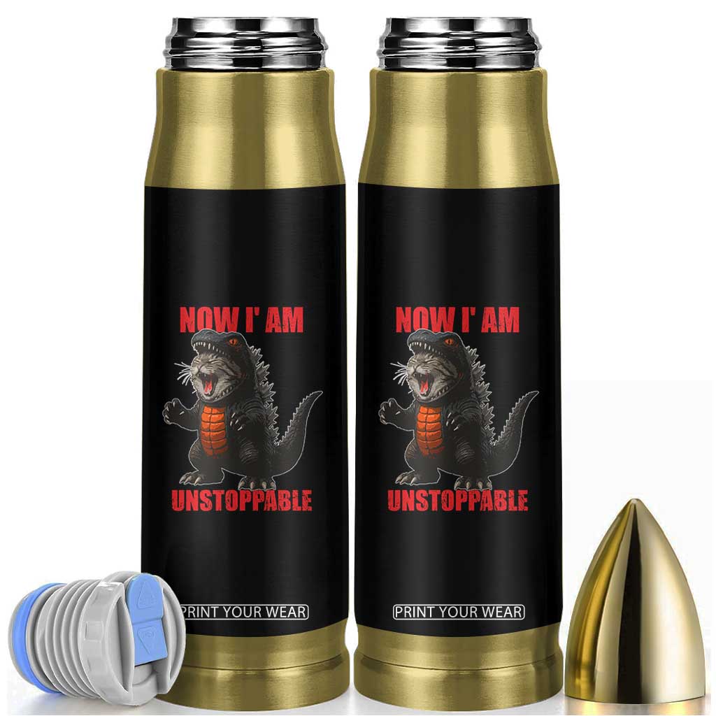 Now I Am Unstoppable Bullet Tumbler Funny Cat Japanese Anime Kawaii TS14 Black Print Your Wear