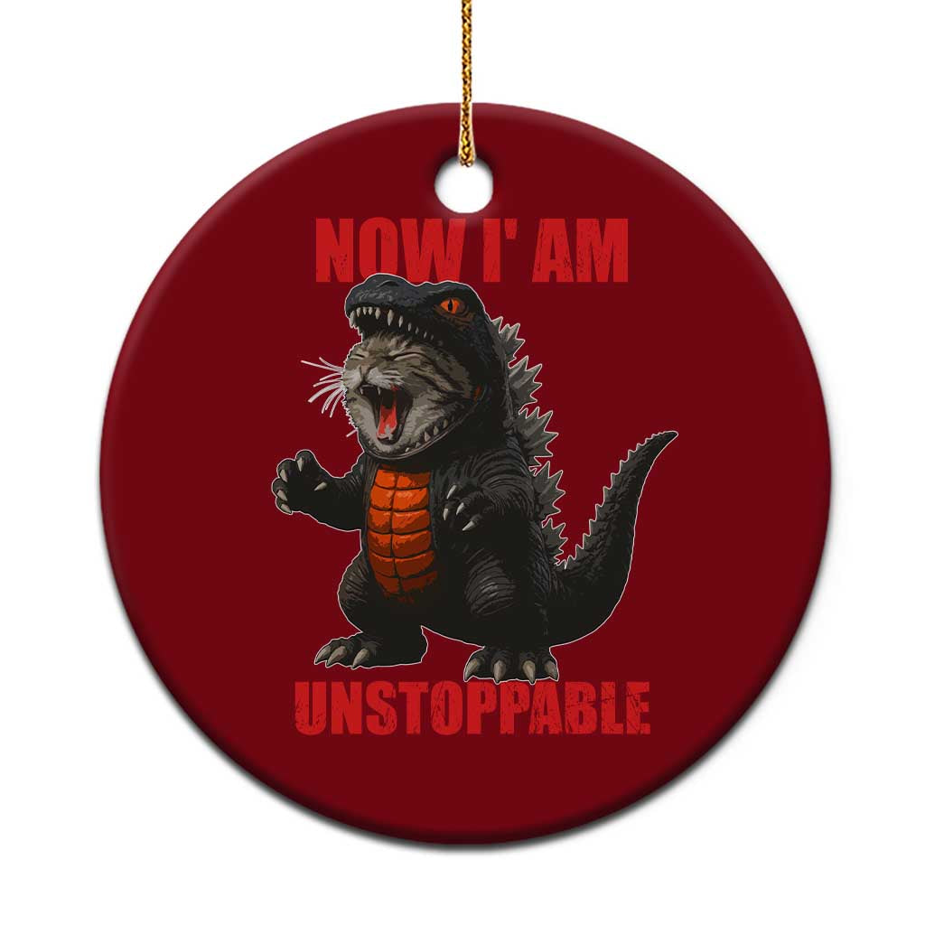 Now I Am Unstoppable Ceramic Ornament Funny Cat Japanese Anime Kawaii TS14 1pc Red Print Your Wear