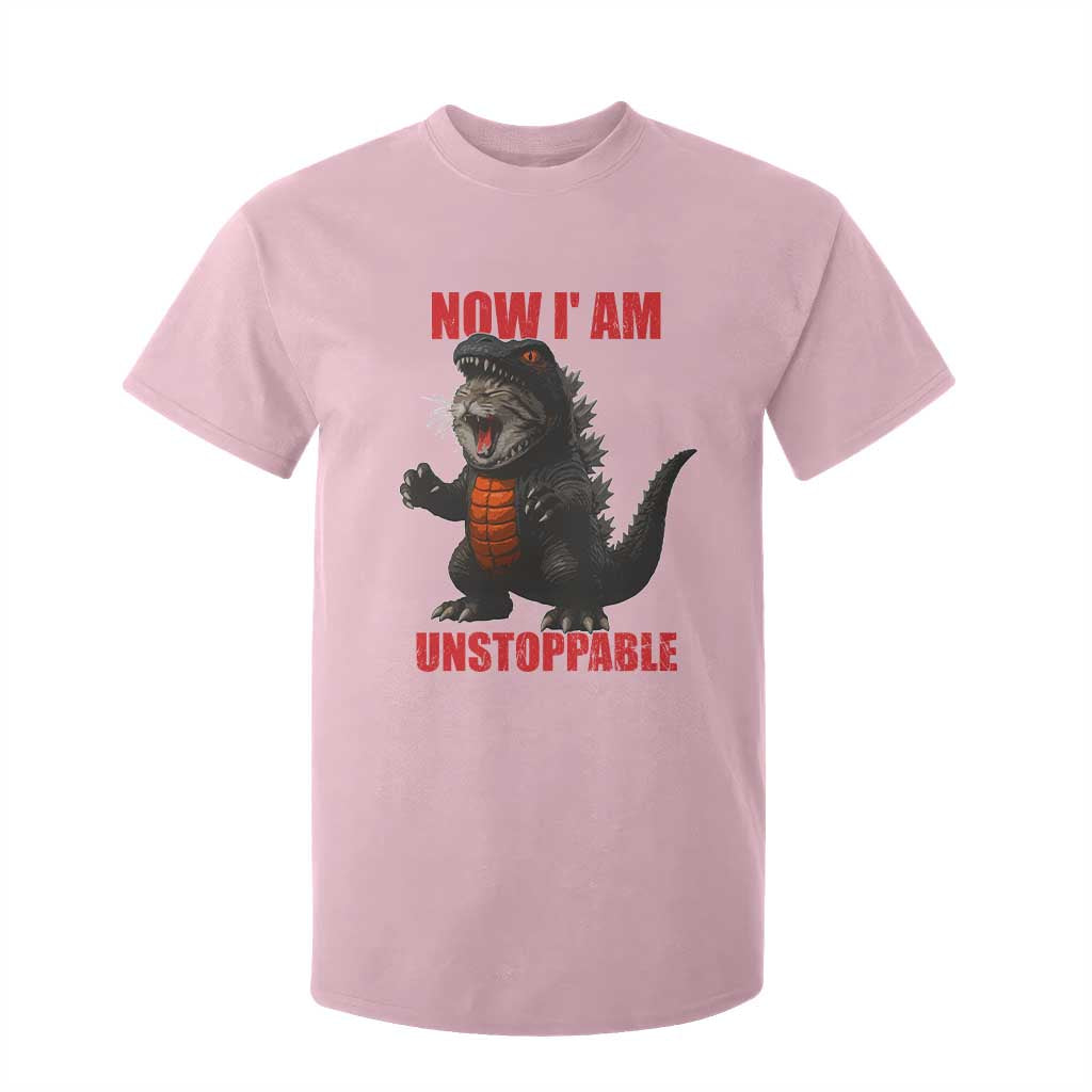 Now I Am Unstoppable T Shirt For Kid Funny Cat Japanese Anime Kawaii TS14 Light Pink Print Your Wear