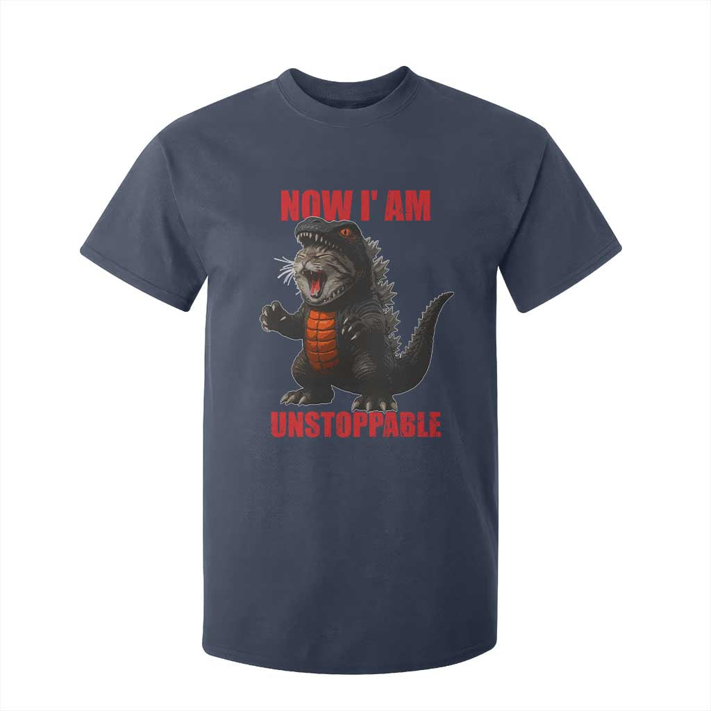 Now I Am Unstoppable T Shirt For Kid Funny Cat Japanese Anime Kawaii TS14 Navy Print Your Wear