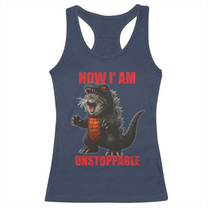 Now I Am Unstoppable Racerback Tank Top Funny Cat Japanese Anime Kawaii TS14 Navy Print Your Wear
