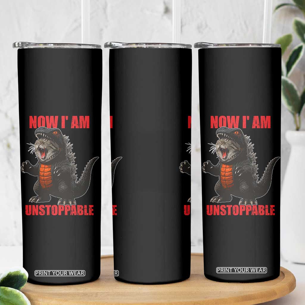 Now I Am Unstoppable Skinny Tumbler Funny Cat Japanese Anime Kawaii TS14 Print Your Wear