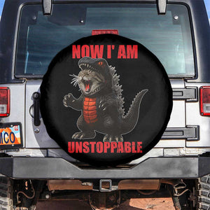 Now I Am Unstoppable Spare Tire Cover Funny Cat Japanese Anime Kawaii TS14 No hole Black Print Your Wear