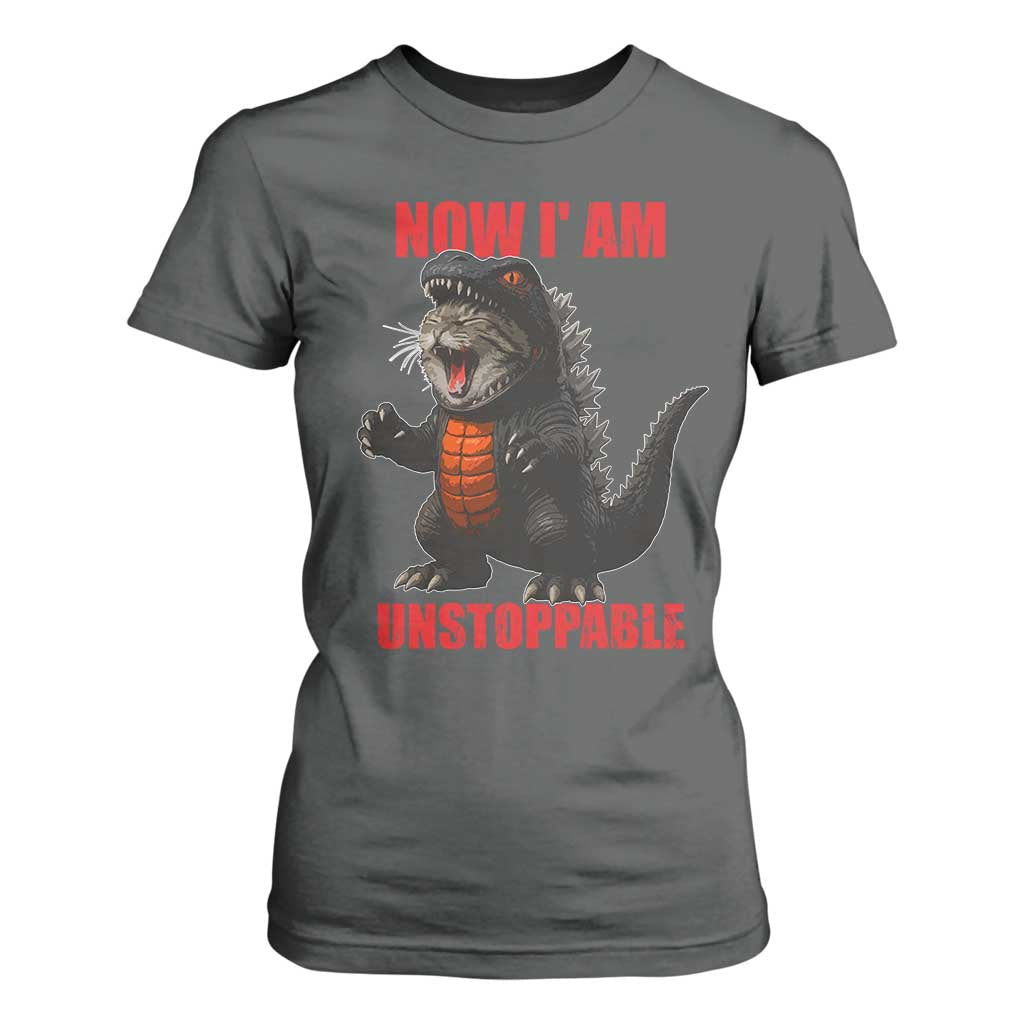 Now I Am Unstoppable T Shirt For Women Funny Cat Japanese Anime Kawaii TS14 Dark Heather Print Your Wear