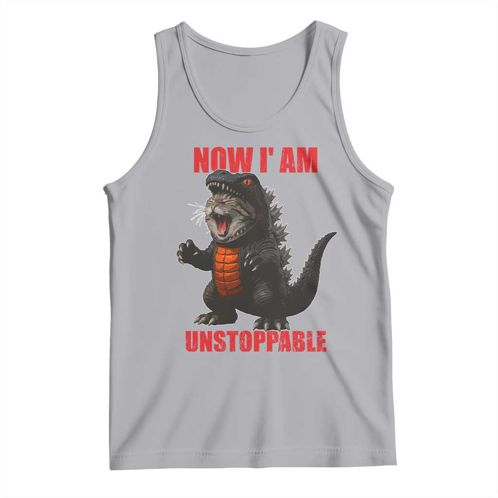 Now I Am Unstoppable Tank Top Funny Cat Japanese Anime Kawaii TS14 Athletic Heather Print Your Wear