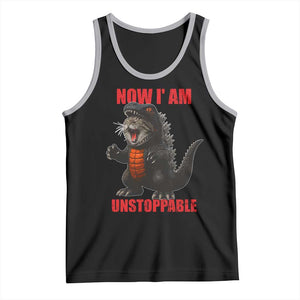 Now I Am Unstoppable Tank Top Funny Cat Japanese Anime Kawaii TS14 Black Athletic Heather Print Your Wear