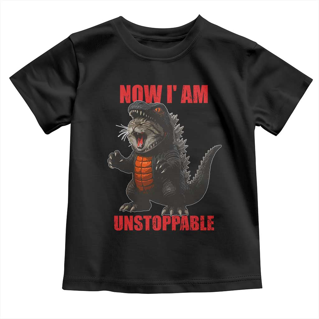 Now I Am Unstoppable Toddler T Shirt Funny Cat Japanese Anime Kawaii TS14 Black Print Your Wear