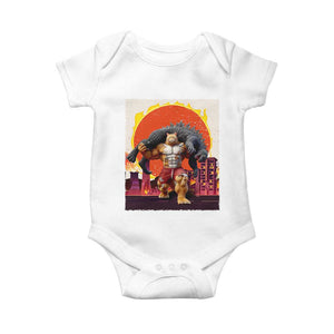 Japanese Kaiju Cat Cityscape Meme Baby Onesie TS14 White Print Your Wear