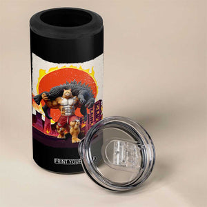 Japanese Kaiju Cat Cityscape Meme 4 in 1 Can Cooler Tumbler TS14 Print Your Wear