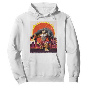 Japanese Kaiju Cat Cityscape Meme Hoodie TS14 White Print Your Wear