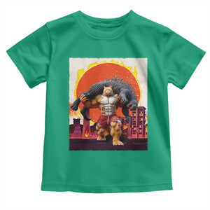 Japanese Kaiju Cat Cityscape Meme Toddler T Shirt TS14 Irish Green Print Your Wear