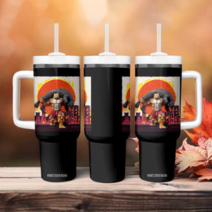 Japanese Kaiju Cat Cityscape Meme Tumbler With Handle TS14 Print Your Wear