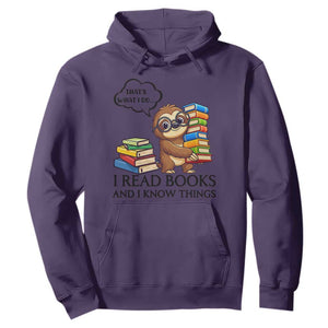 That Is What I Do I Read Books Hoodie Funny Sloth Book Lover TS14 Purple Print Your Wear