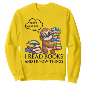 That Is What I Do I Read Books Sweatshirt Funny Sloth Book Lover TS14 Daisy Print Your Wear