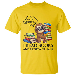 That Is What I Do I Read Books T Shirt Funny Sloth Book Lover TS14 Daisy Print Your Wear