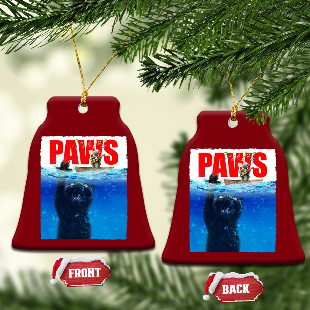 Funny Black Cat Ceramic Ornament PAWS Parody Kitten Mouse Humorous TS14 Print Your Wear
